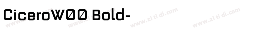 CiceroW00 Bold字体转换